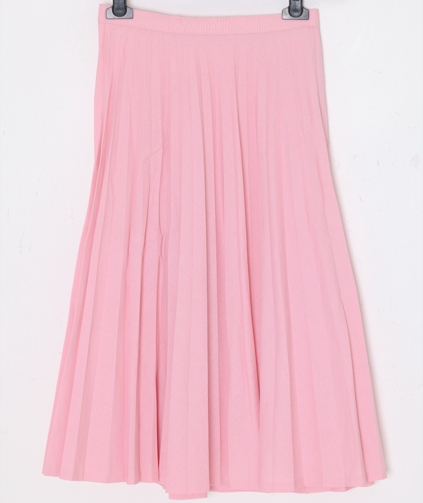 1978–1984, Nordic Accordion Skirt in Rose-Pink Viscose–Blend Pleating Cloth
