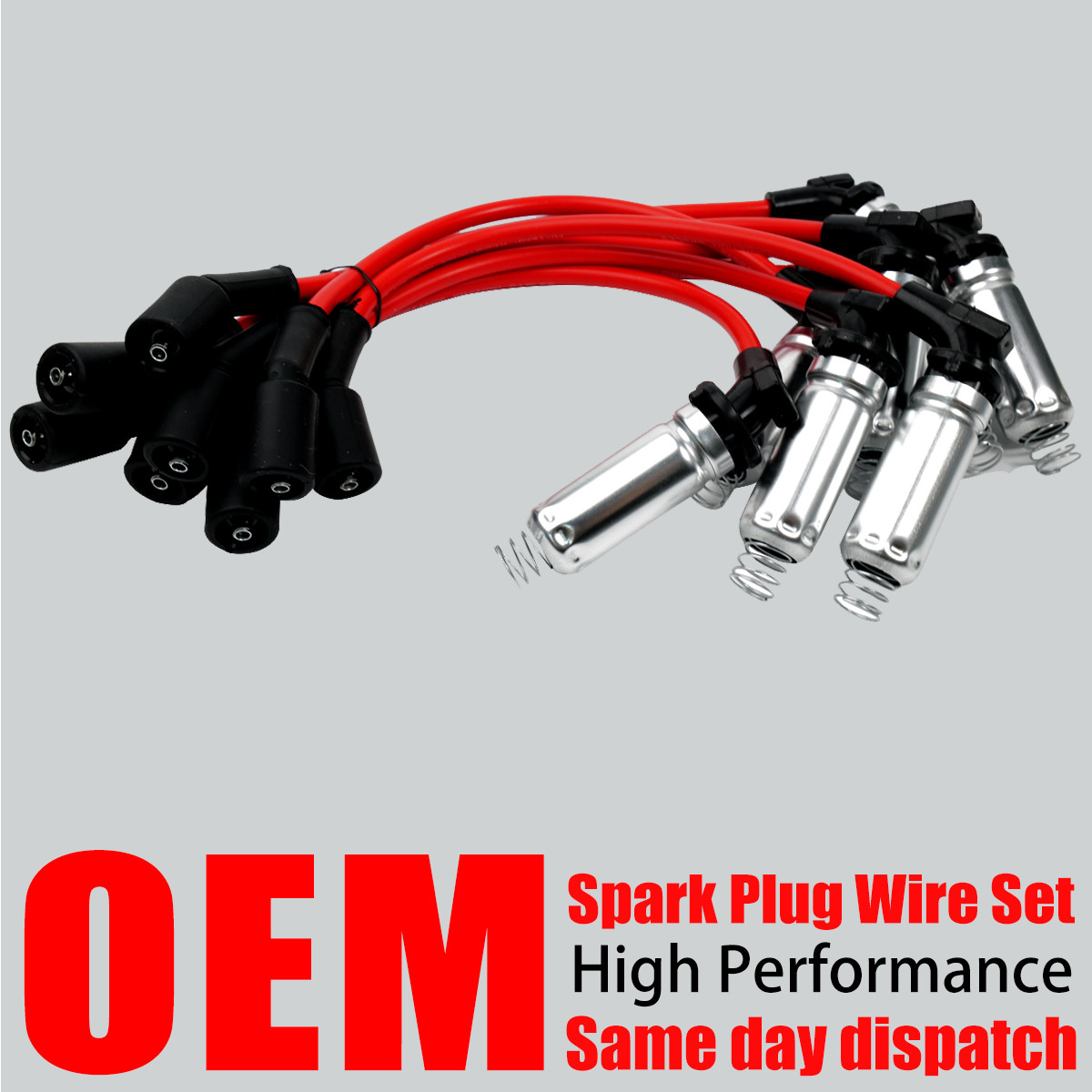 8X OEM High Performance Spark Plug Ignition Wires Set For Chevy GMC 4.8 5.3 6.0L
