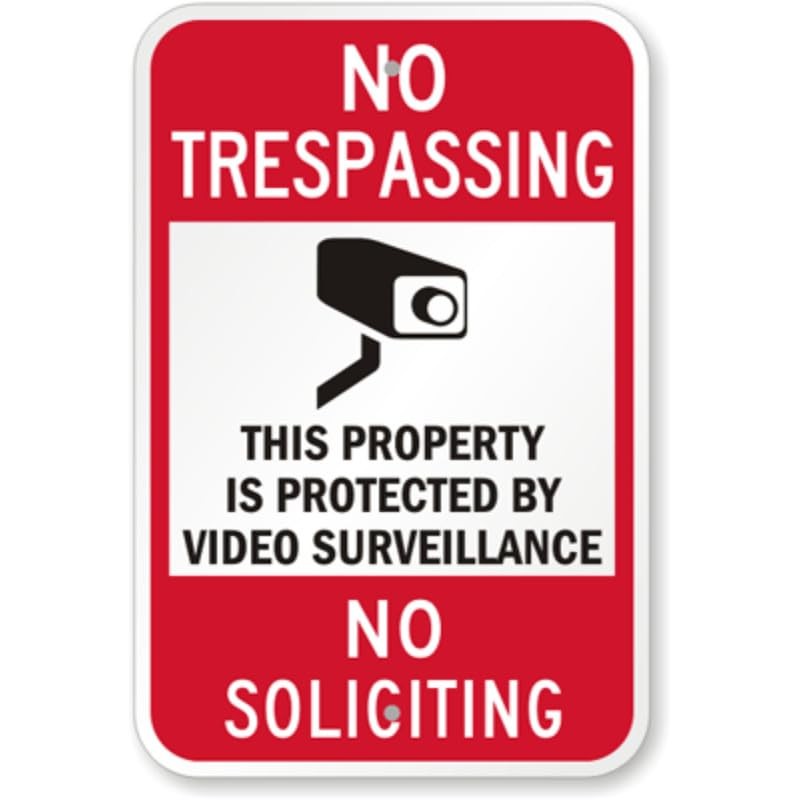 No Trespassing No Soliciting Aluminum Weatherproof Sign c00959