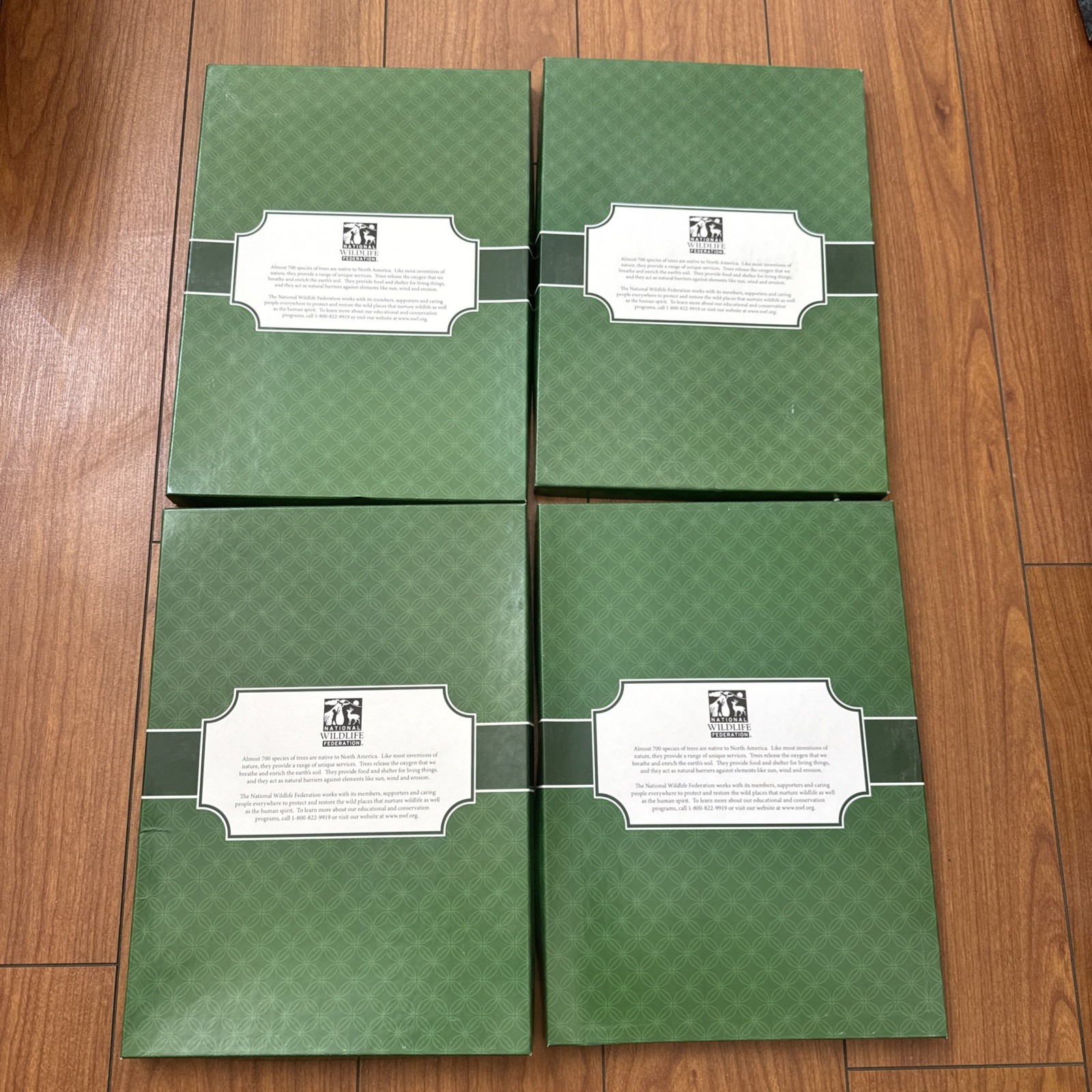 Lot of 4 box Vintage National Wildlife Federation Greeting Cards Set  christmas 