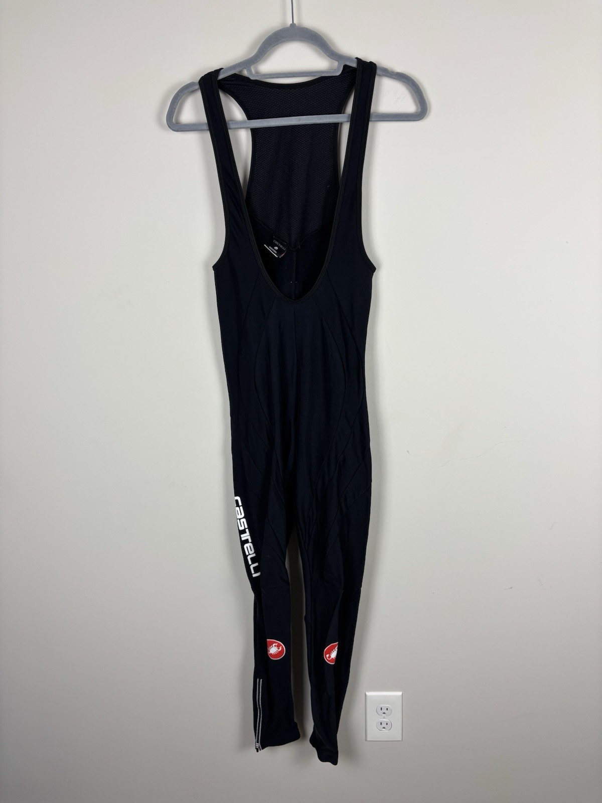 Castelli Skinny Full Length Cycling Bib Men Size XL Black Ankle Zip Performance Castelli Skinny Full Length Cycling Bib Men Size XL Black Ankle Zip Performance