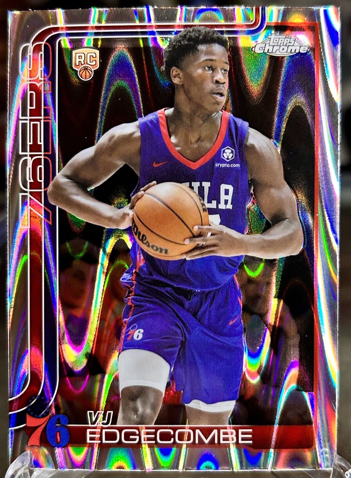2025-26 Topps Chrome - VJ Edgecombe #253 RayWave Refractor (RC)
