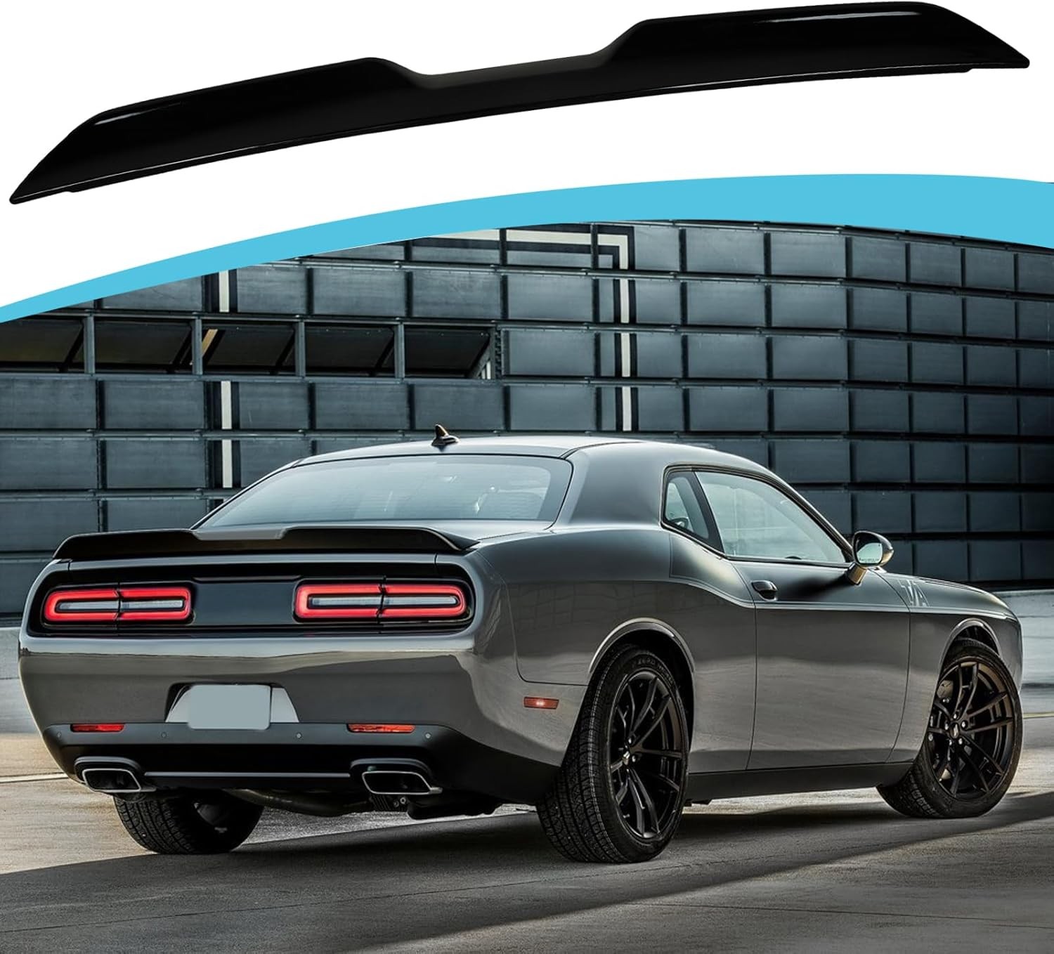 Trunk Spoiler Wing For 2008-2017 Dodge Challenger Glossy Black