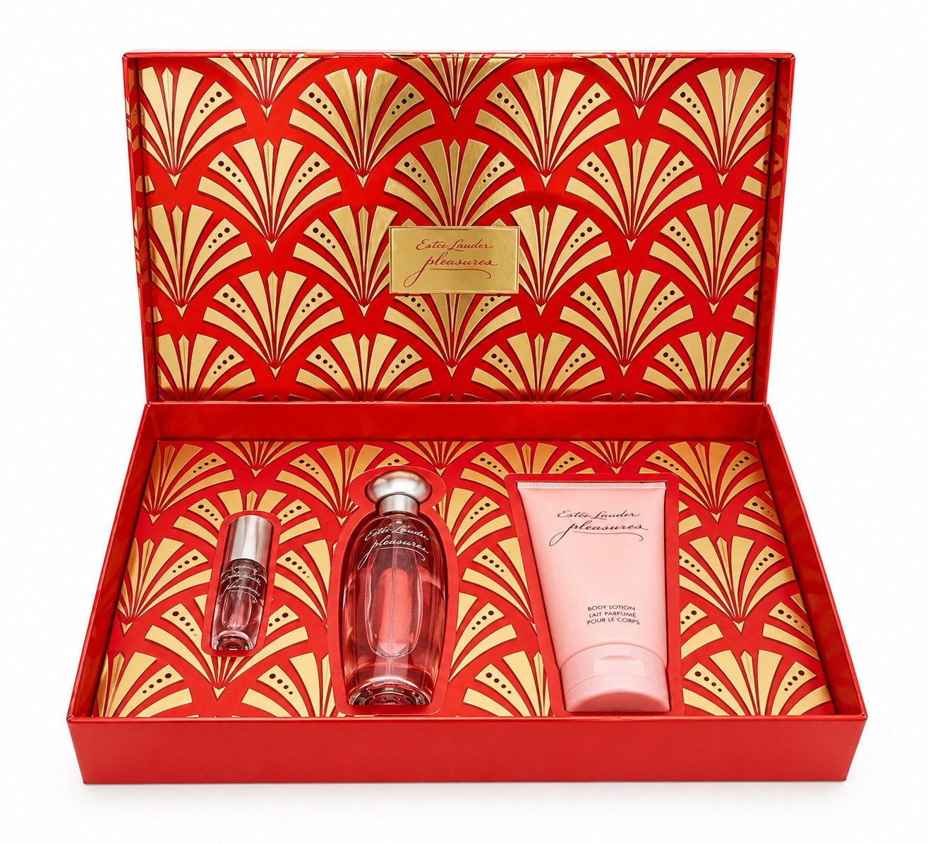 ESTĒE LAUDER Pleasures Gift Set Perfume & Lotion 3-Pc Women’s Fragrance .