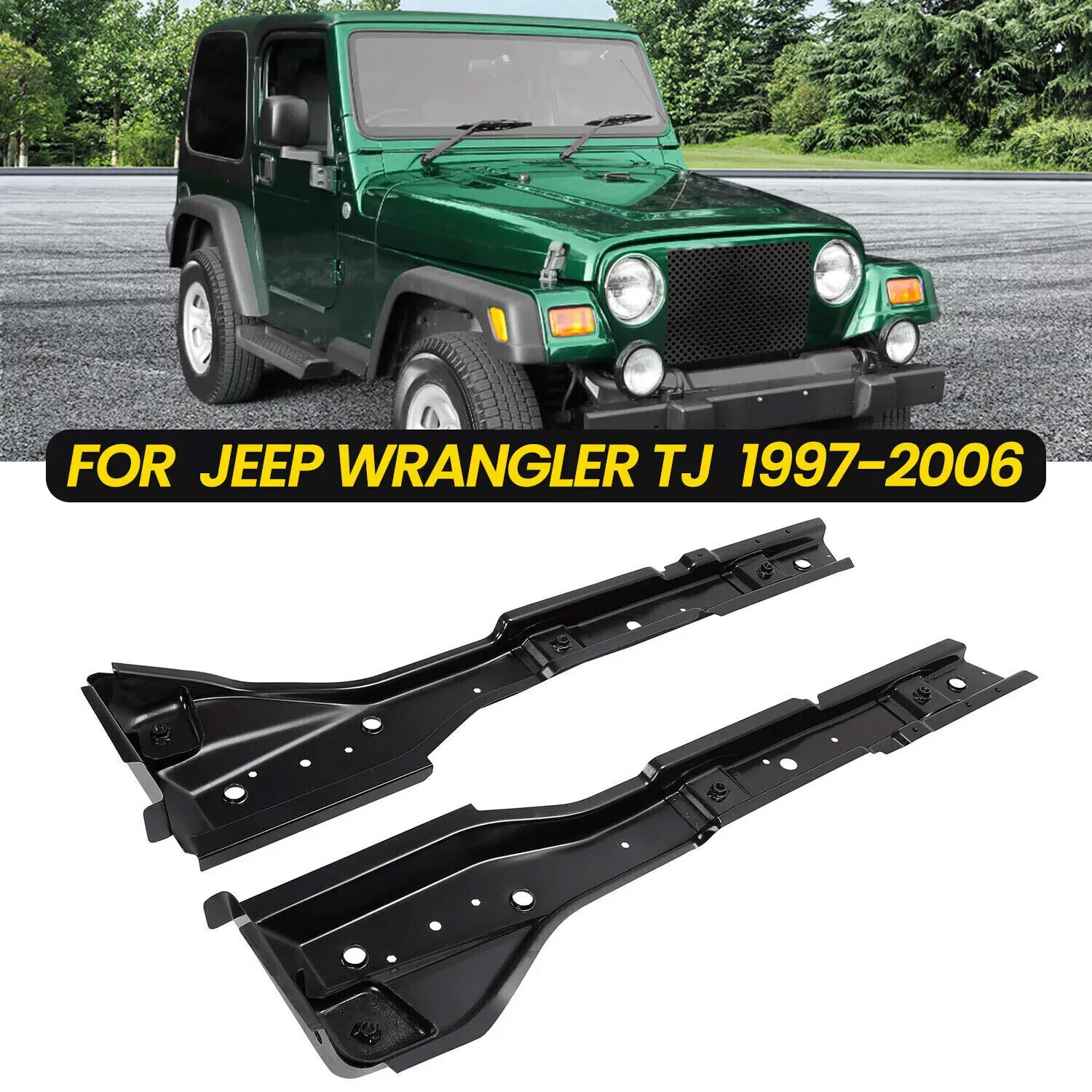For 97-06 Jeep Wrangler TJ Full Body Mounts Torque Boxes Box Floor Supports Pair