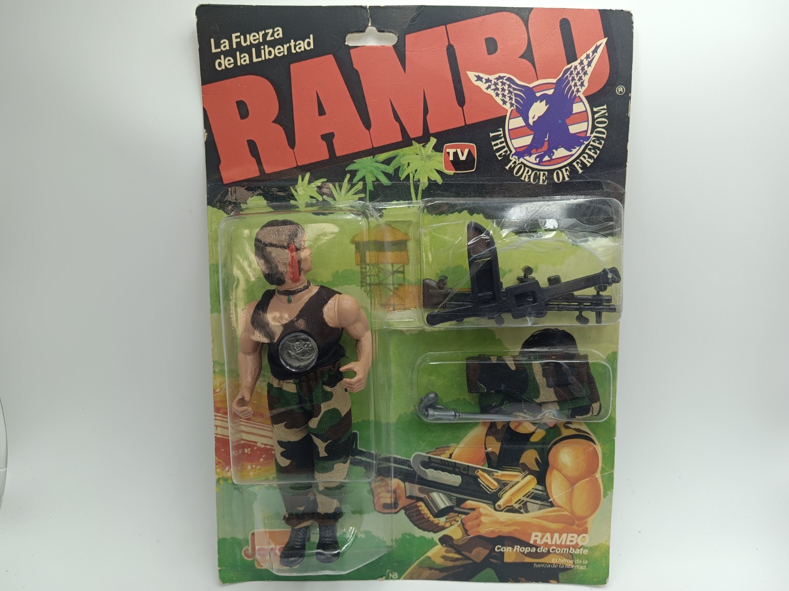 Vintage Rambo Combat Gear Jocsa Argentina MOC Sealed Action Figure Not Coleco