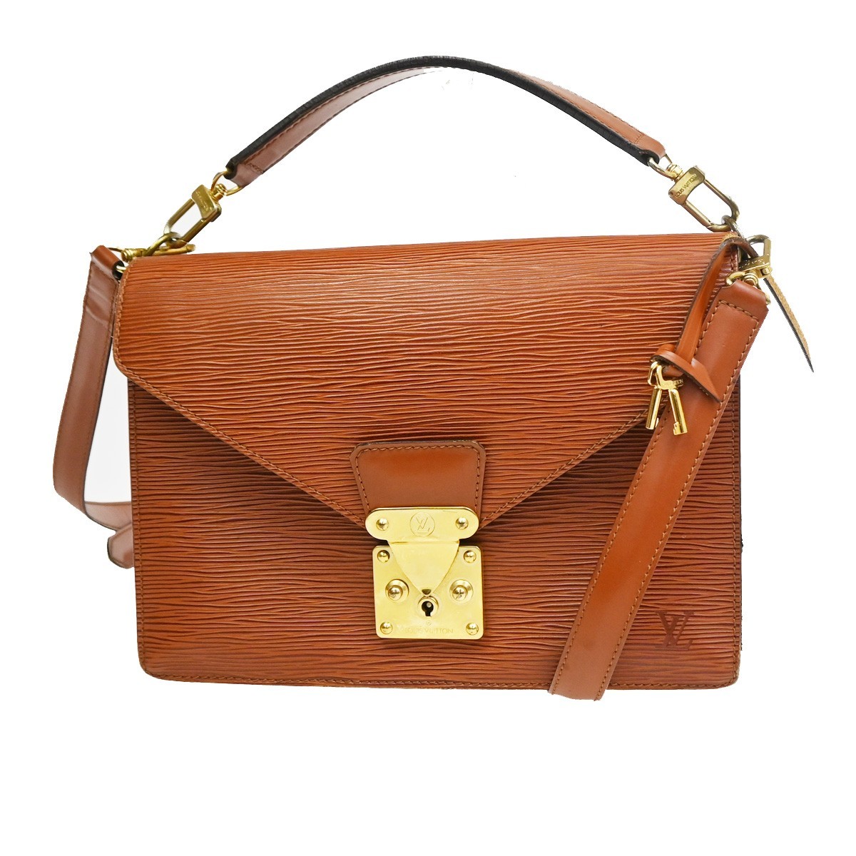 LOUIS VUITTON LV Biface 2Way Shoulder Hand Bag Epi Leather Brown France 30YJ530