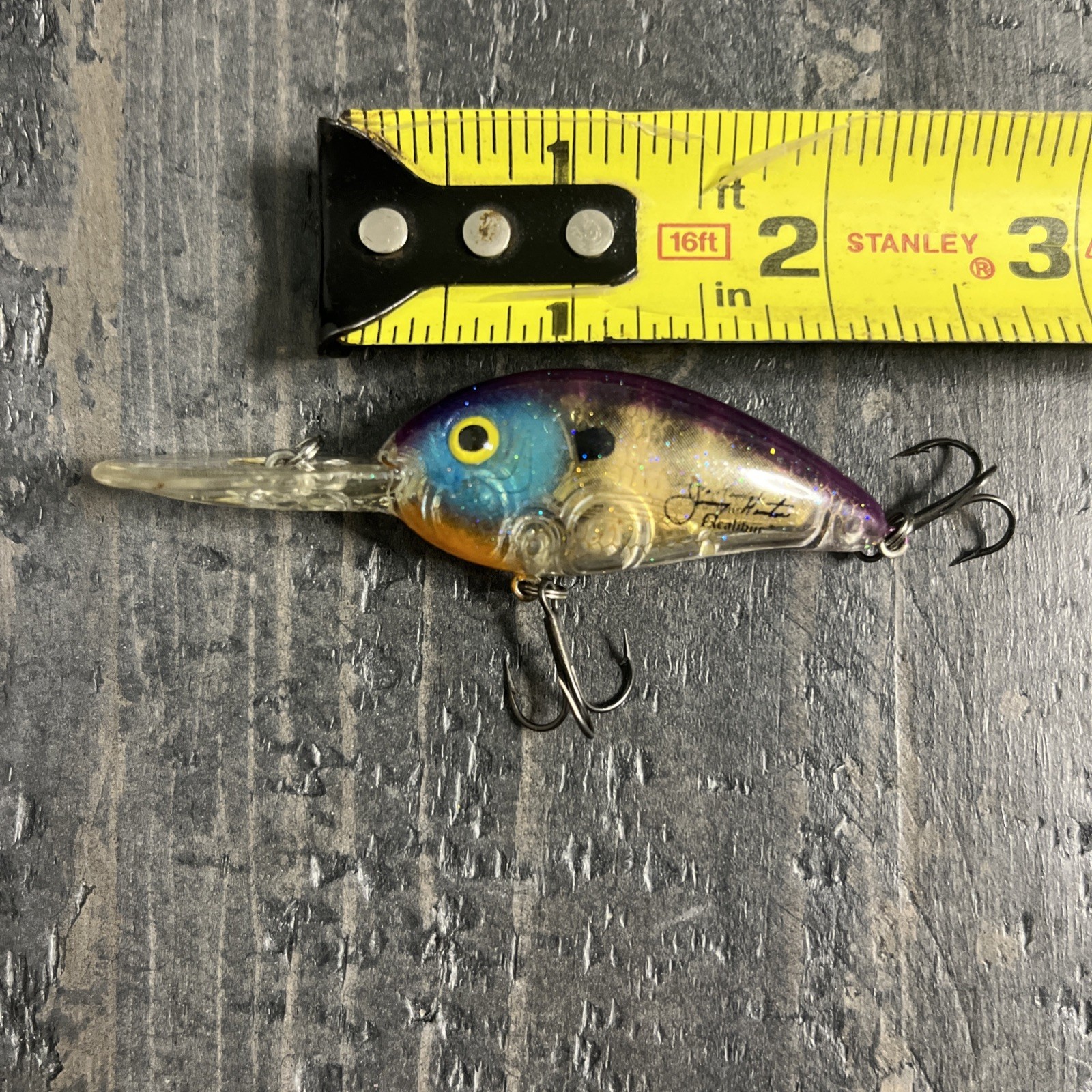 VINTAGE EXCALIBUR BILL DANCE JIMMY HOUSTON FAT FREE GUPPY FISHING LURE PURPLE VINTAGE EXCALIBUR BILL DANCE JIMMY HOUSTON FAT FREE GUPPY FISHING LURE PURPLE
