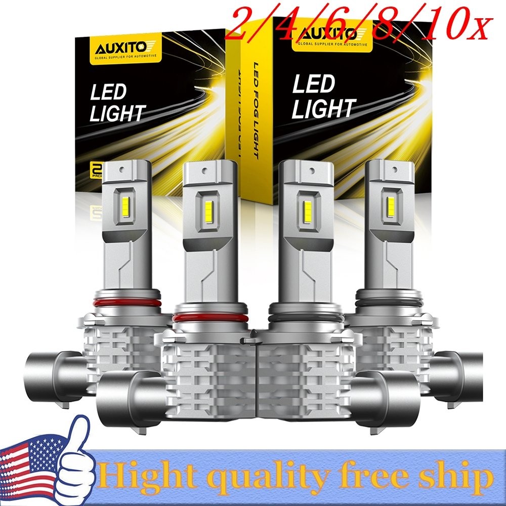 4/8X AUXITO 9005+9006 Combo LED Headlight 40W 7200LM High/LowBeam 6500K bulb Kit