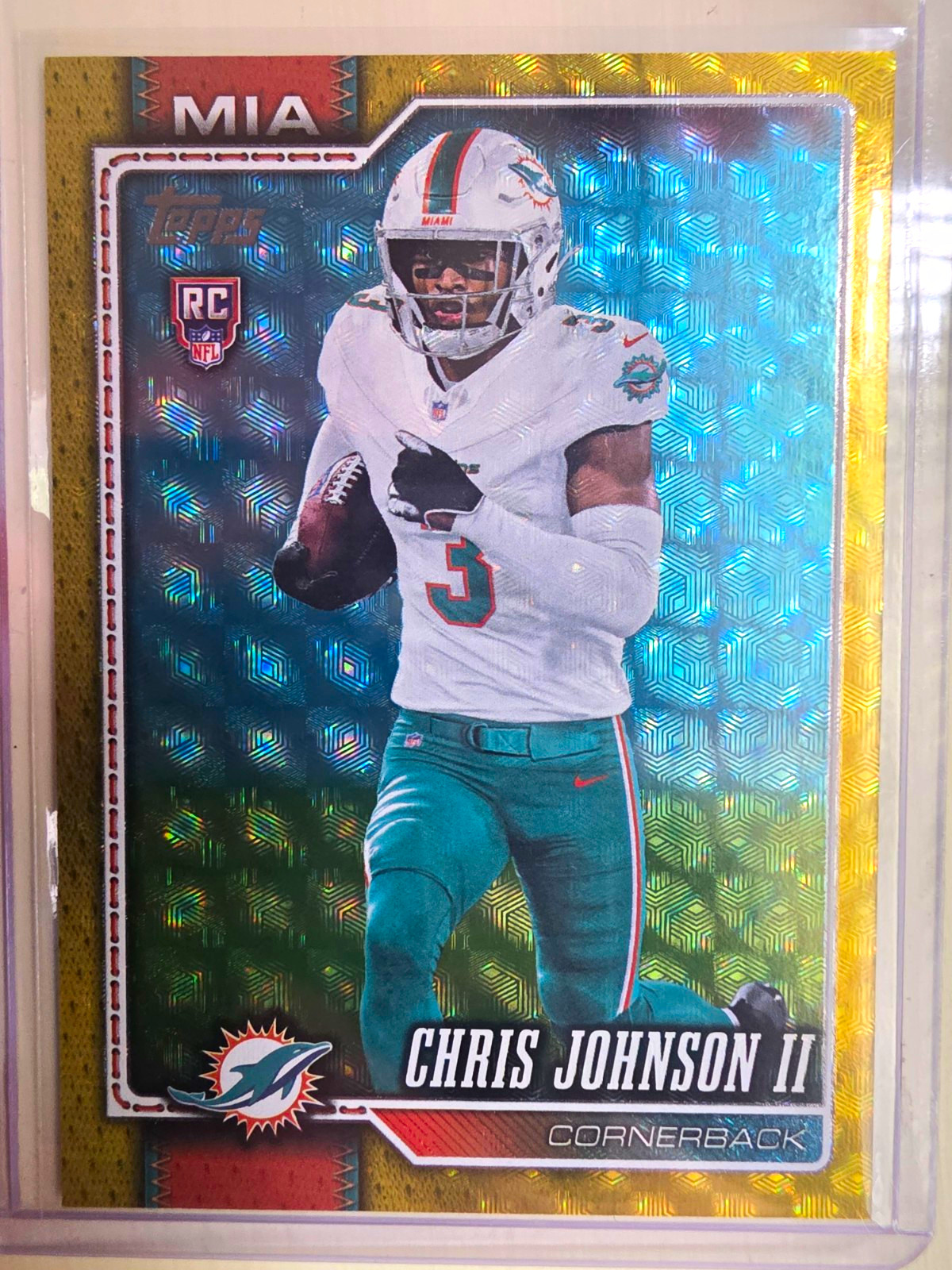2026 Topps Football Flagship Chris Johnson II Miami Dolphins SUPERFRACTOR 1/1 RC