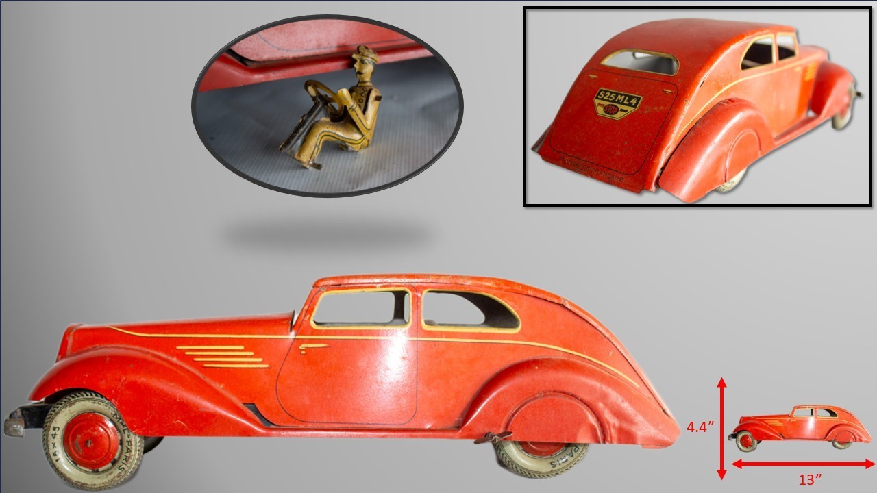 Extremely Rare 1930\'s Tin Clockwork Large French \