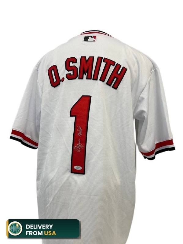 Baseball Jersey Autographed Signed Ozzie Smith #1 JSA COA Baseball Jersey Autographed Signed Ozzie Smith #1 JSA COA