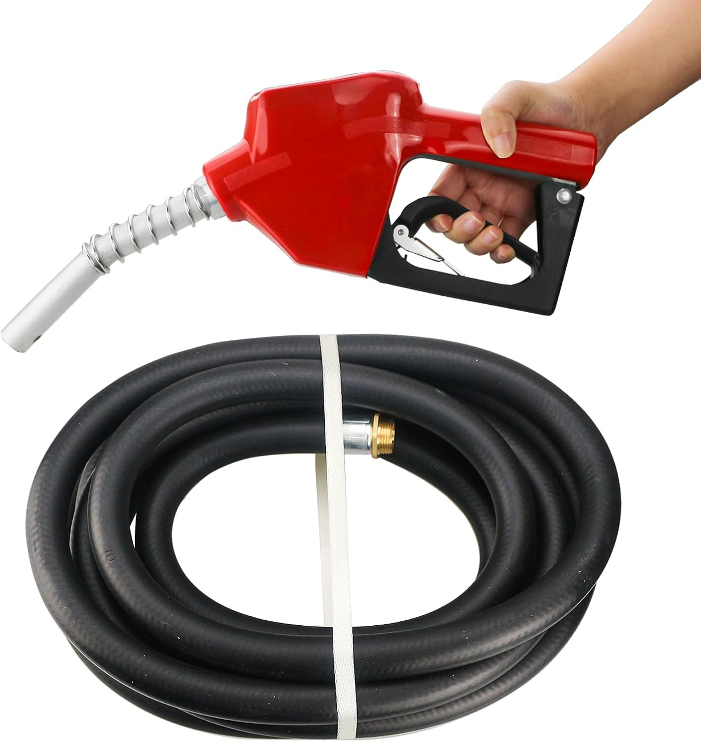 3/4'' X 20' Fuel Transfer Hose with Auto Fuel Nozzle, 3/4