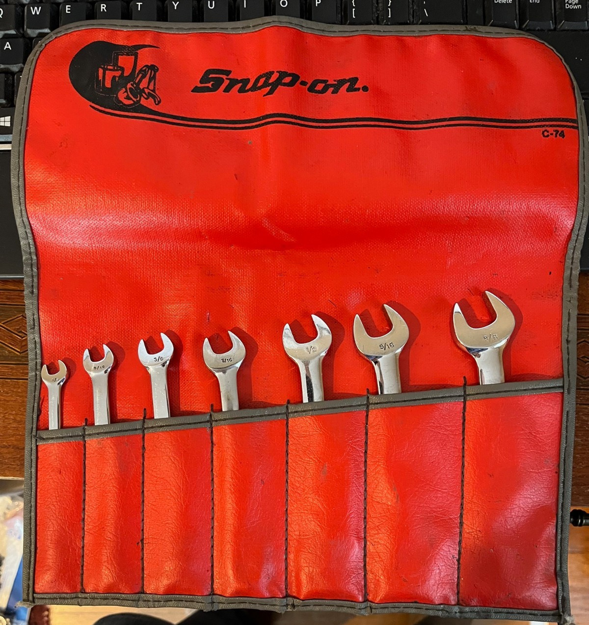 Snap-on OXA607 SAE Offset 6-Point Combination Wrench Set Rare Aviation Tools Snap-on OXA607 SAE Offset 6-Point Combination Wrench Set Rare Aviation Tools