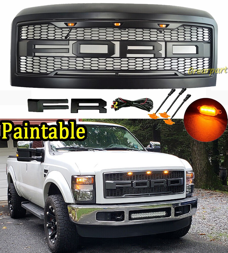 Grill Raptor Style For 2008-2010Ford F250 F350 Super Duty Grille Front Mesh