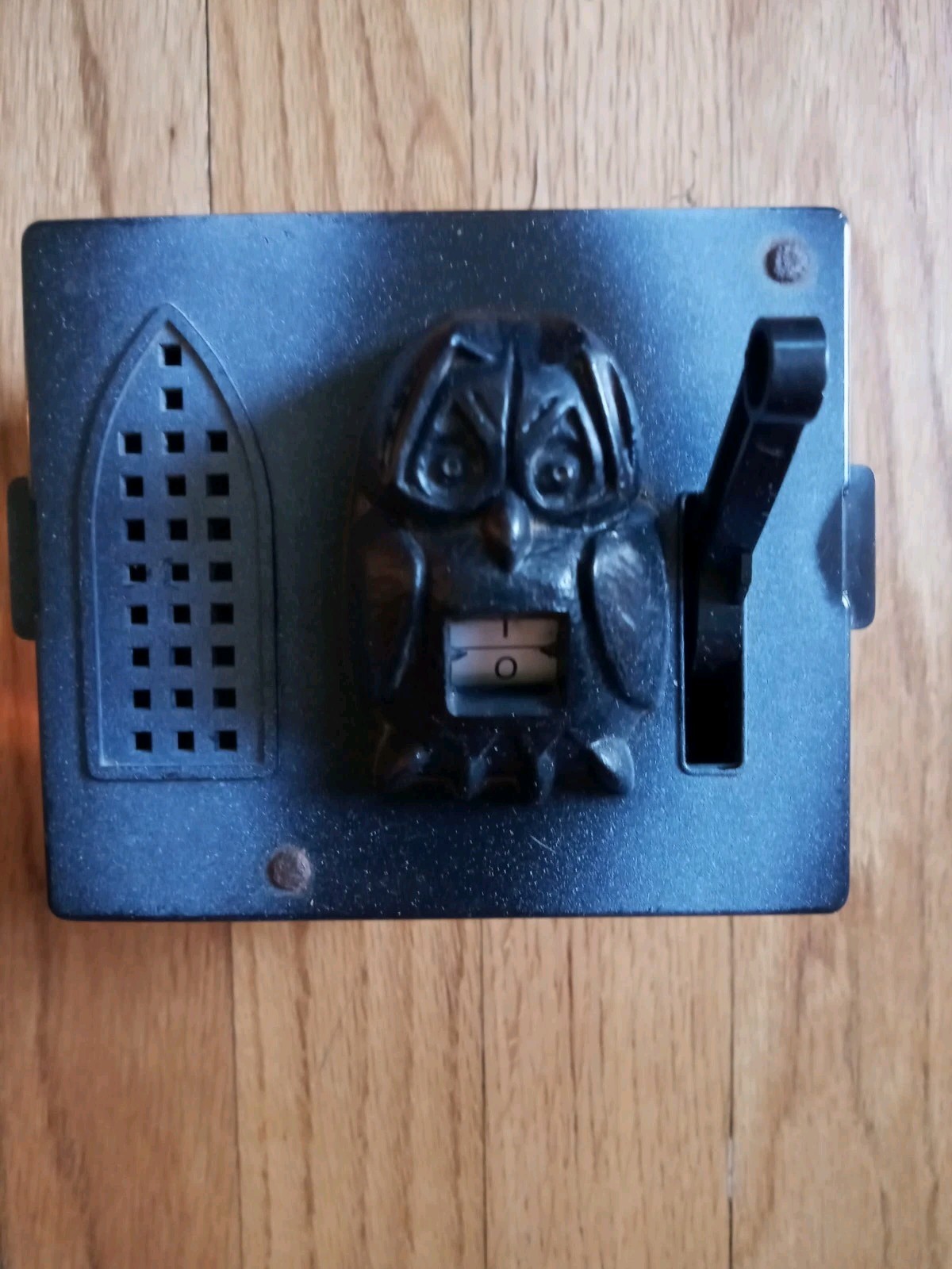 WORKING VINTAGE 1962 IDEAL HAUNTED HOUSE GAME HOOTING OWL SPINNER- NICE W/ SOUND