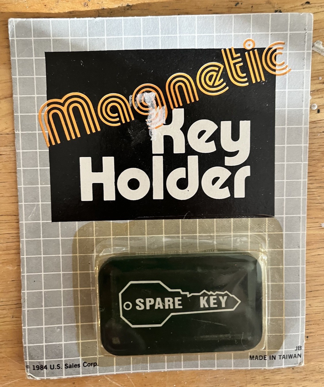Vtg 1984 Magnetic Spare Key Holder NIP Made Taiwan Hide A Key