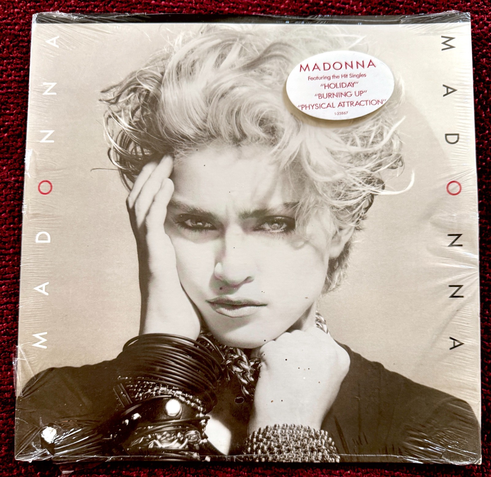 MADONNA FIRST ALBUM RECORD SEALED RARE OVAL HYPE STICKER PROMO VINYL DOUBLE SEAL
