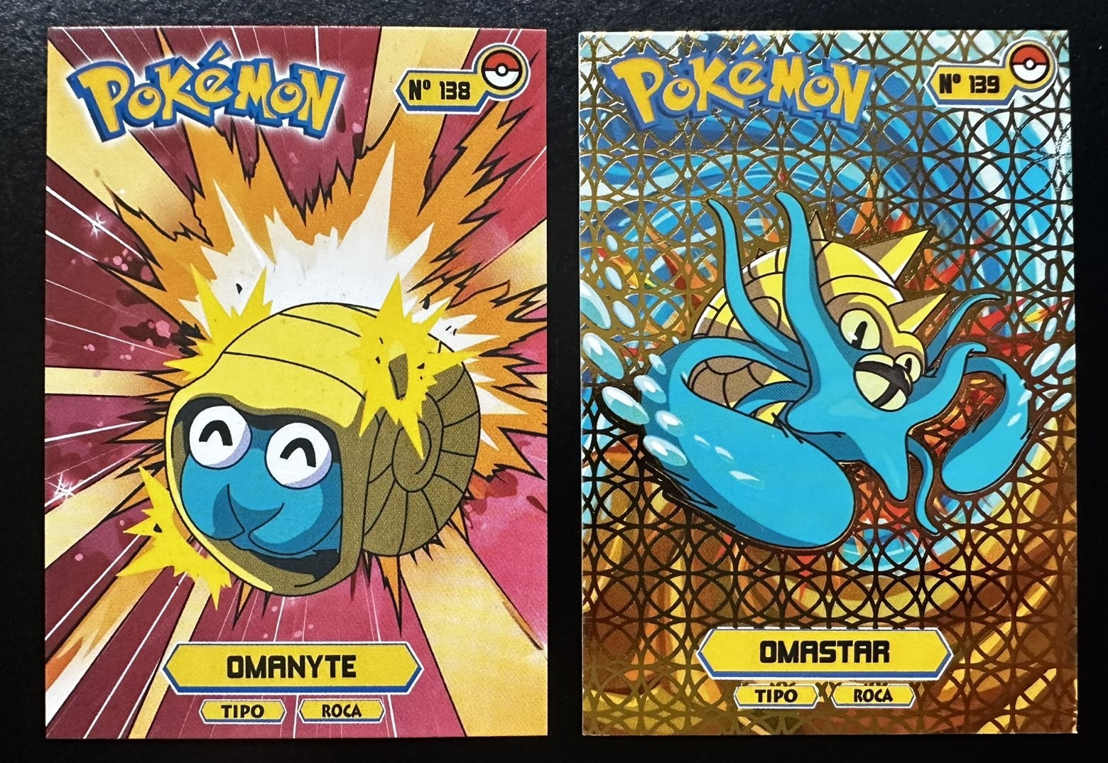 OMANYTE X OMASTAR LOT - POKEMON KANTO CARDS TOP POKEDEX CCG FOIL
