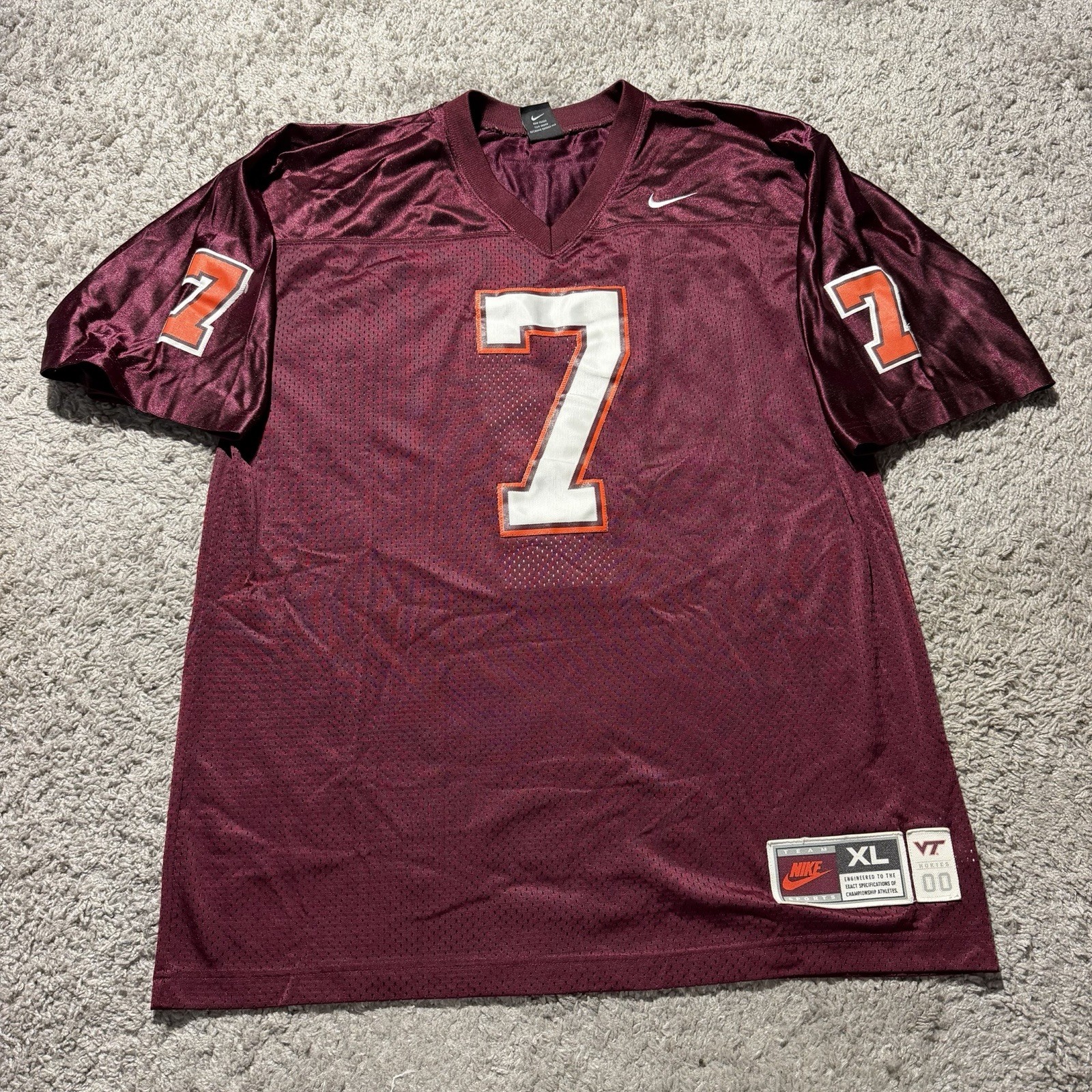 Vintage Michael Vick Jersey Nike Virginia Tech Hokies Football Mens XL Stitched