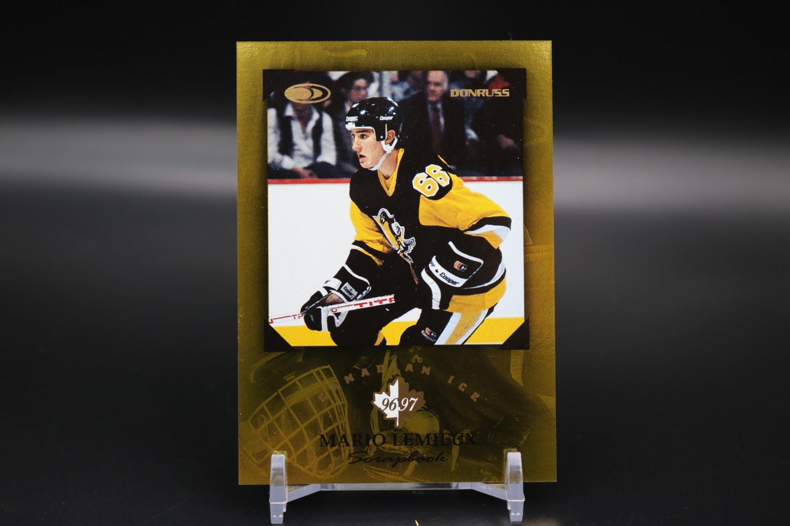 1996-97 Donruss Hockey Mario Lemieux #1 Gold Scrapbook Penguins /1966