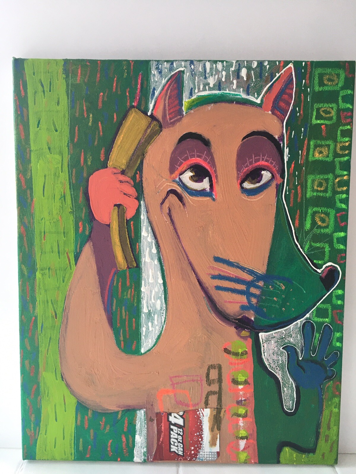 Luis Abreux ( Cuban/ American, b. 1971) Painting On Canvas Listed 