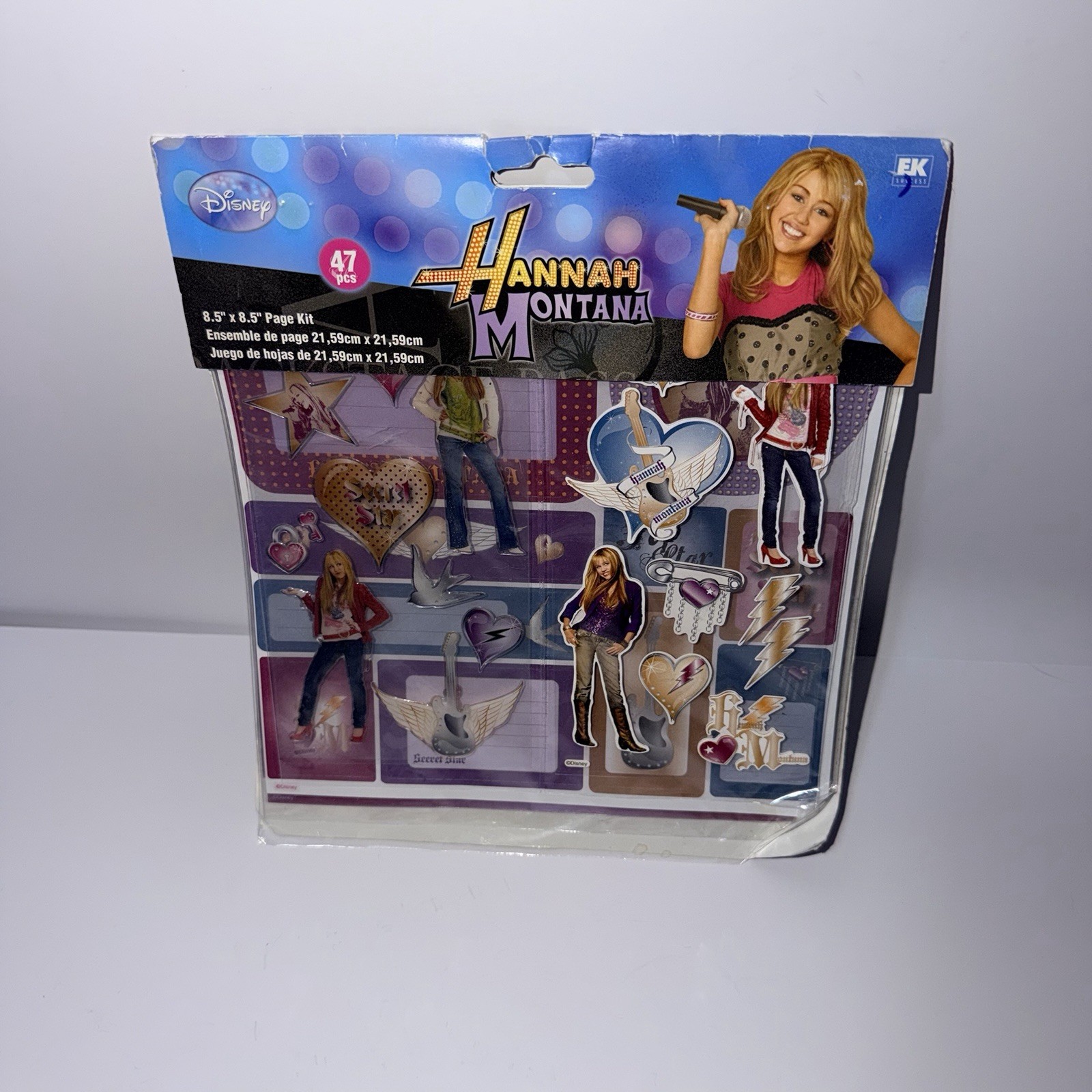 Disney Channel Hannah Montana 8.5x8.5 Scrapbook Page Kit EK Success 2000s 47 Pc