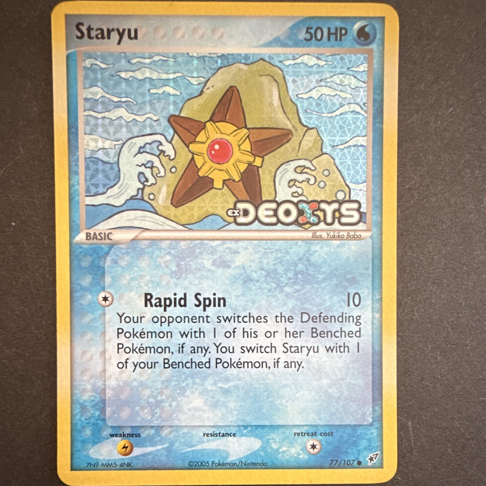 The Pokémon Company Staryu 77/107 EX Deoxys Reverse Holo Common Eng 2005