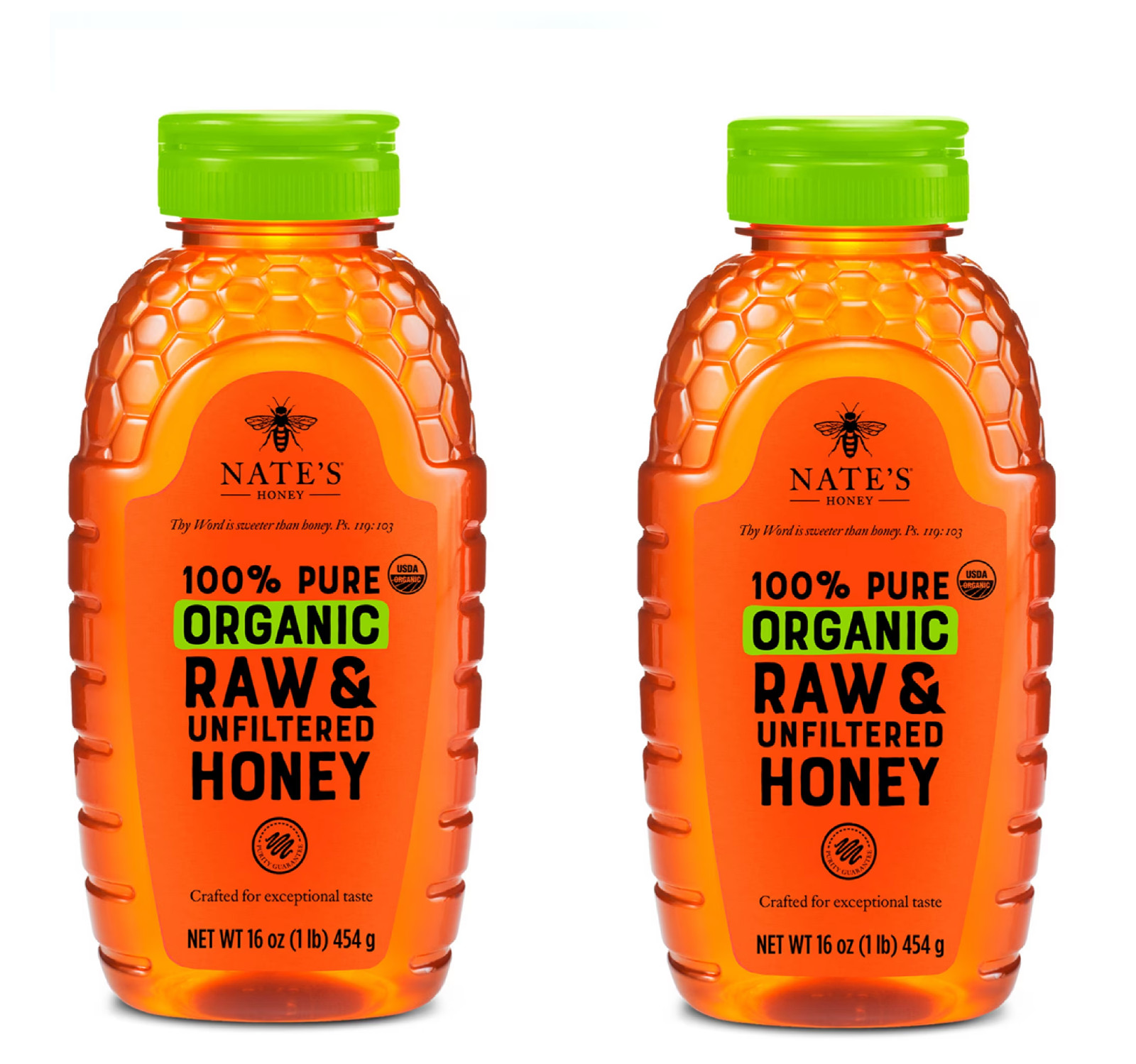 Nature Nate's Organic Honey: 100% Pure, Raw and Unfiltered Honey - 16 fl oz (2pk Nature Nate's Organic Honey: 100% Pure, Raw and Unfiltered Honey - 16 fl oz (2pk