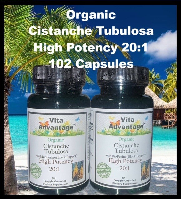 Vita Advantage  Cistanche Tubulosa Extract – 20:1 Ratio (102 Veggie Capsules)