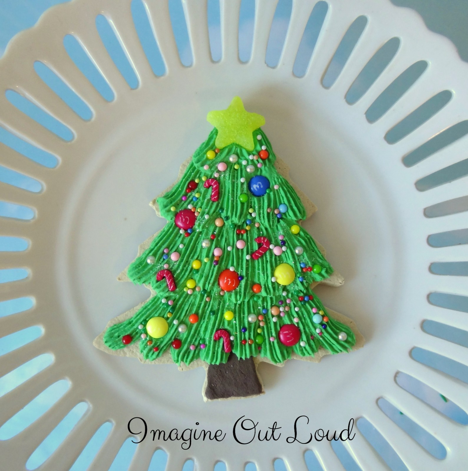FAKE Sugar Cookie Christmas Large faux Iced Tree Ornament Gingerbread Baking