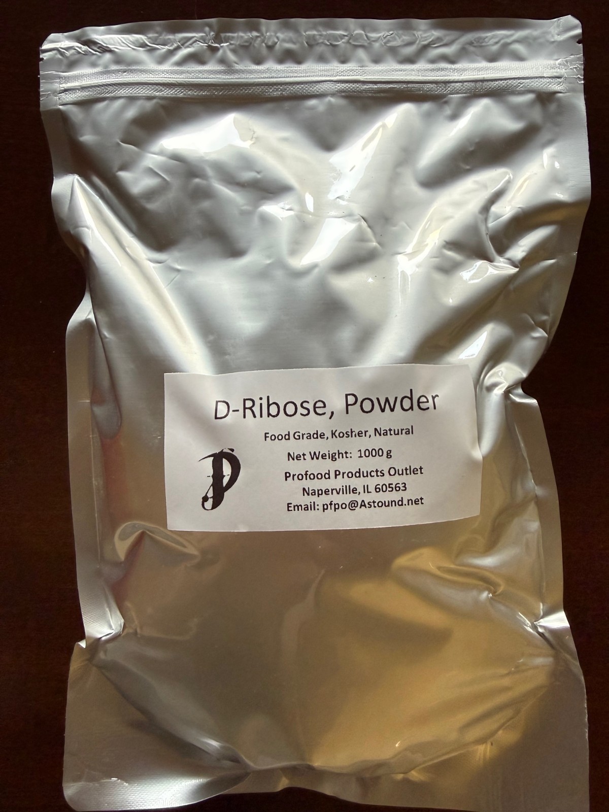 D-Ribose Powder, 1 kg Bag, Food Grade, Kosher, Natural - D-Ribose Powder, 1 kg Bag, Food Grade, Kosher, Natural -