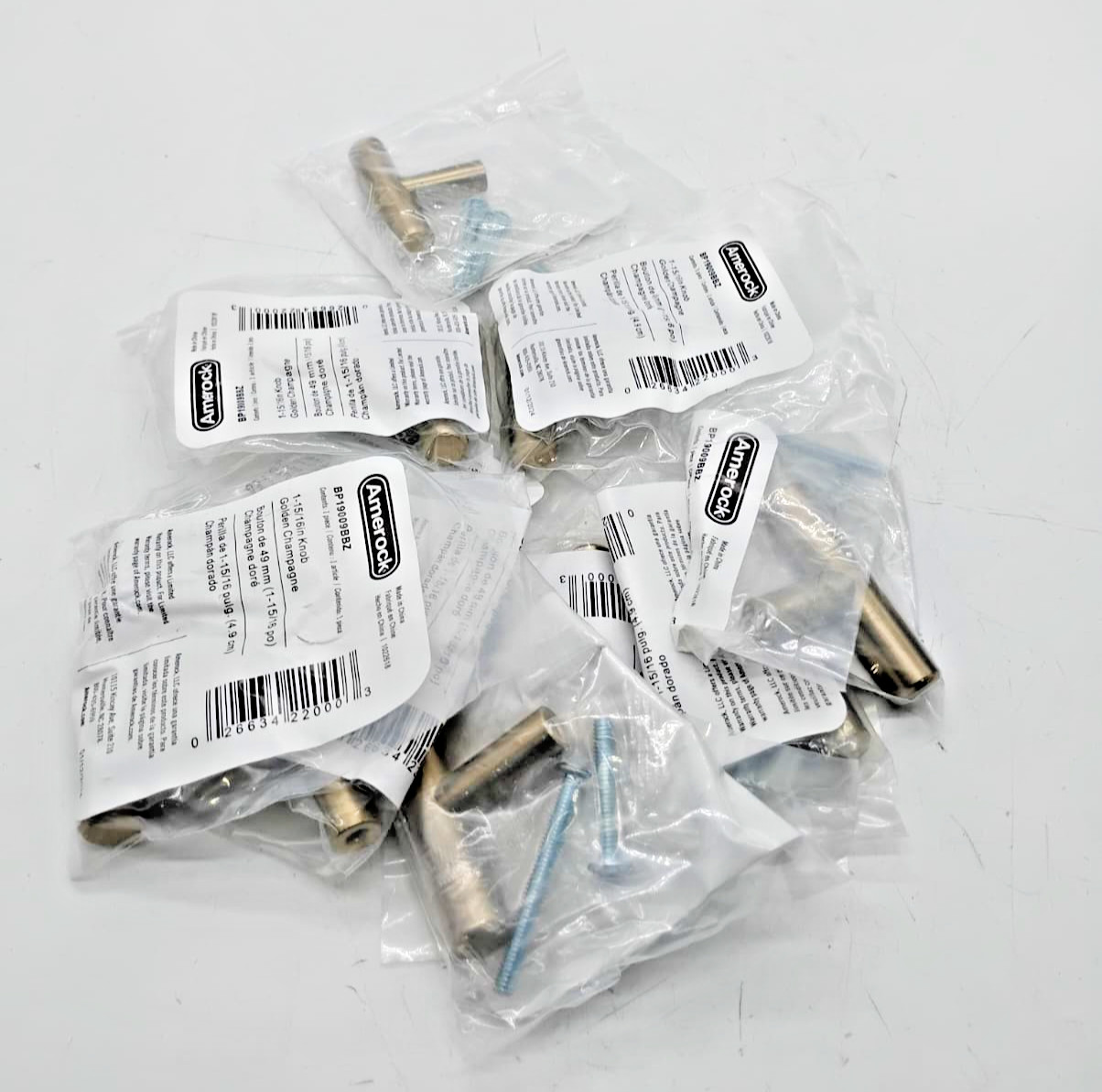 Amerock BP19009BBZ 1-15/16” T-Bar Cabinet Knobs Golden Champagne 10 Pack