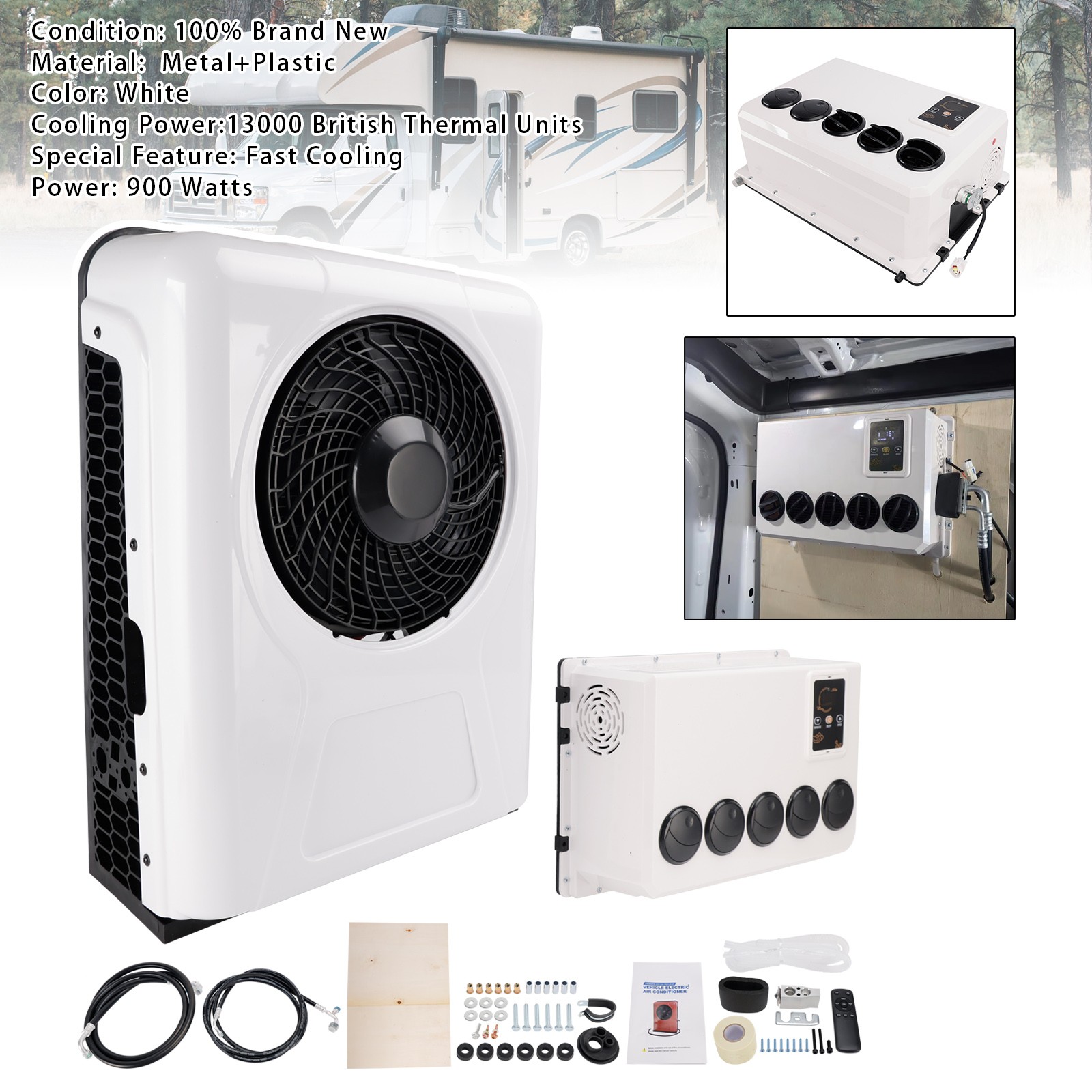 DC 24V RV Air Conditioner 13000btu Truck Split AC Fit Camping Trucks RVs Trailer