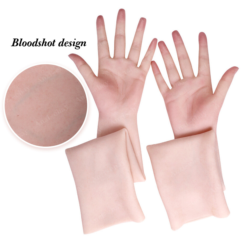 Crossdresser Realistic Bloodshot Silicone Female Gloves Hand Gloves Veins Skin