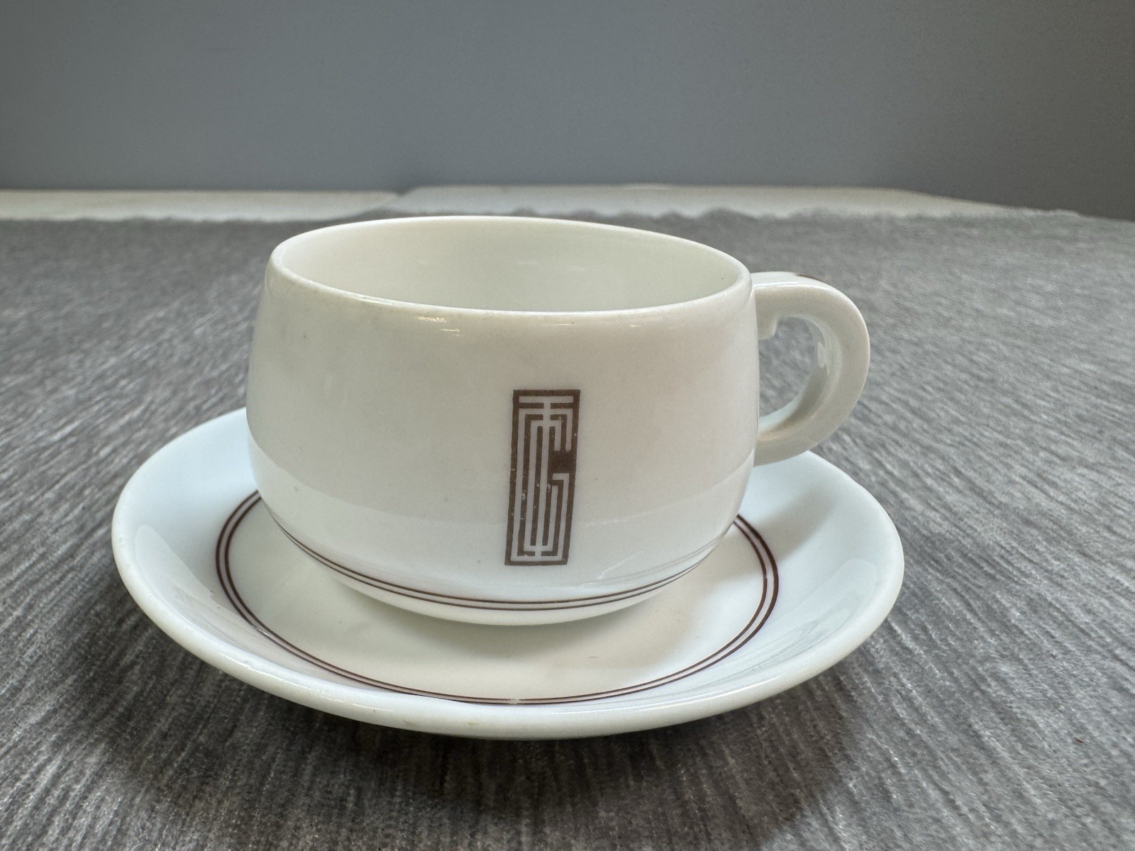 Vintage CGT French LINE Demitasse Cup Saucer GDA Limoges France Haviland Ship