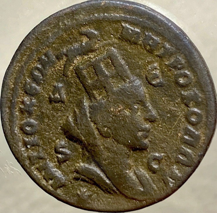 Goddess Tyche and Child Emperor Philip II 247-249AD Roman Temple Nice Details