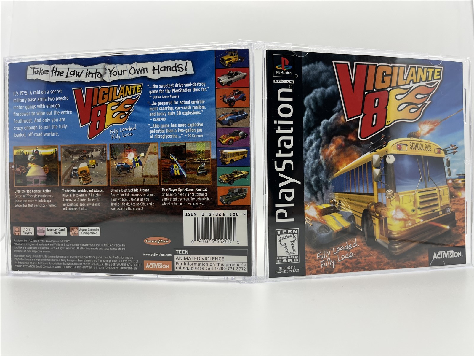Vigilante 8 (PlayStation 1, 1998) Complete Tested Working - 