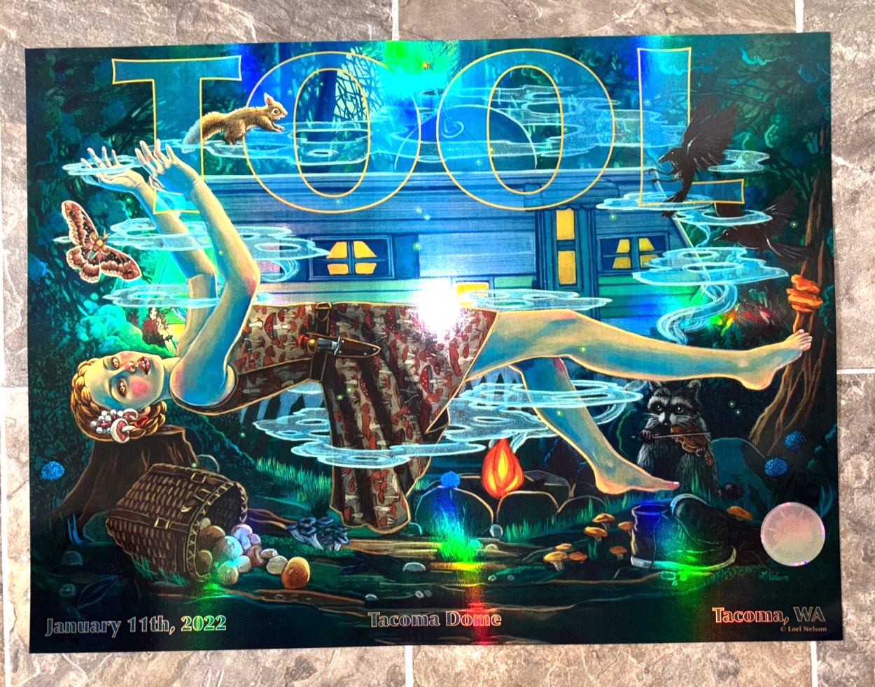 Tool Band Concert Poster Tacoma Tour January 11 2022 458/780 Lori Nelson Art
