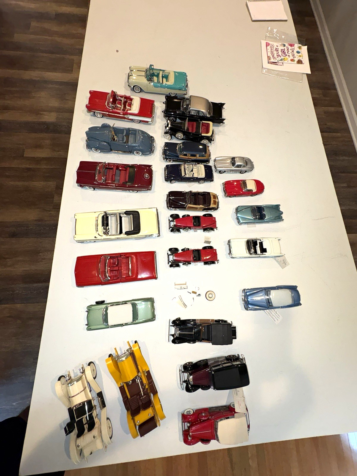 Lot of 24 vintage die-cast Cars 1:18 1:24  scale size Franklin mint precision