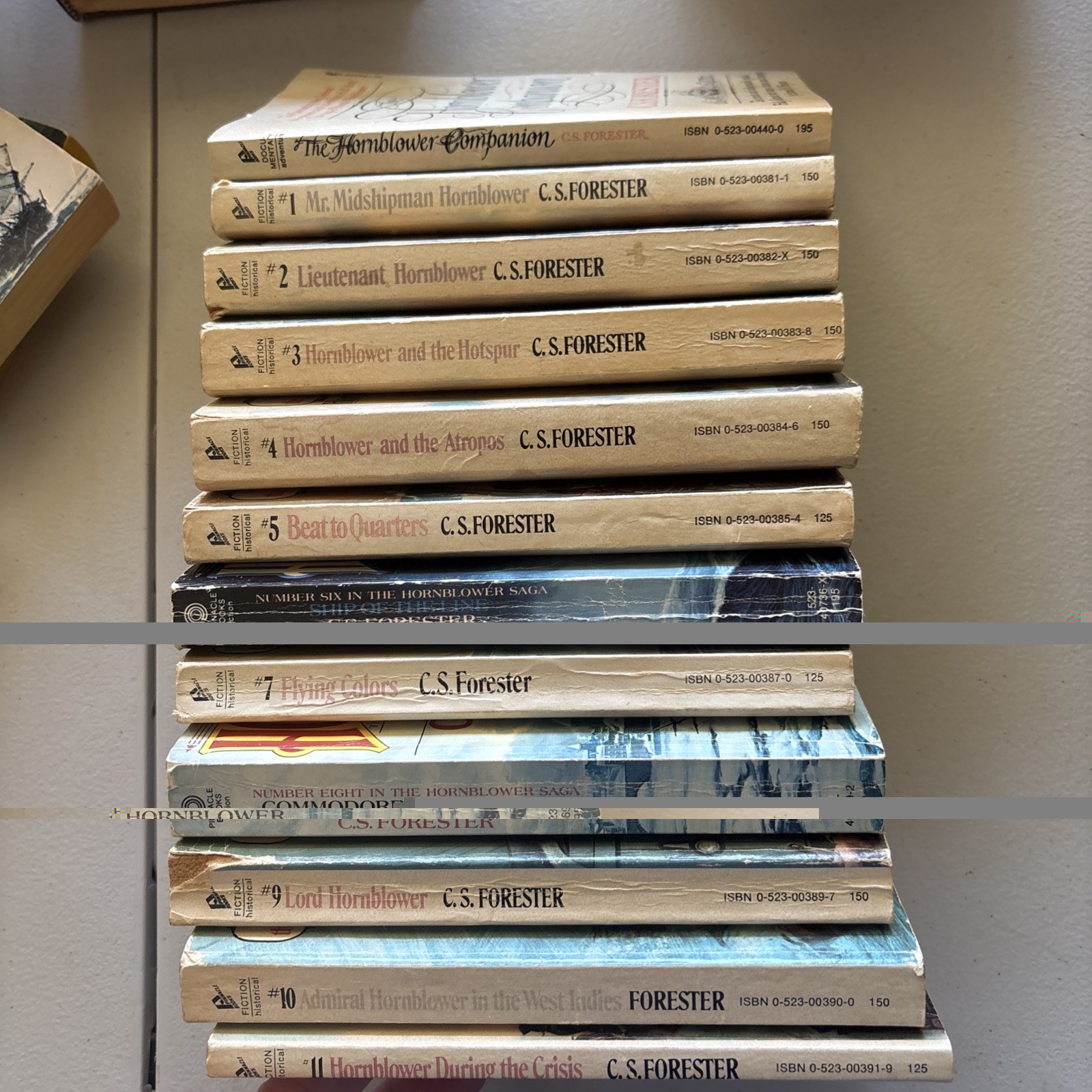 C.S. Forester 12 VTG Hornblower Saga Series Pinnacle Books PB Lot