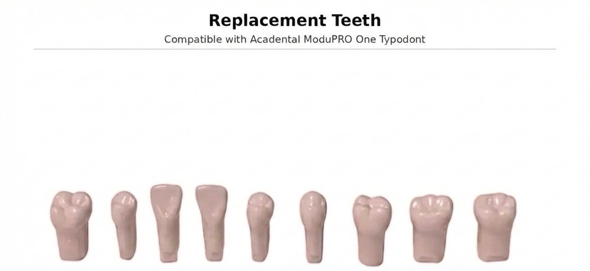 Replacement Teeth, Compatible with Acadental ModuPRO One Typodont