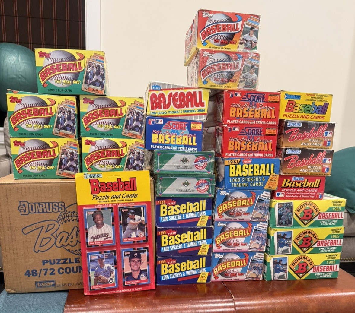 500+ Baseball Cards in Unopened Packs, AND 1,000+Bulk Lot AND HOF/Rookie Cards