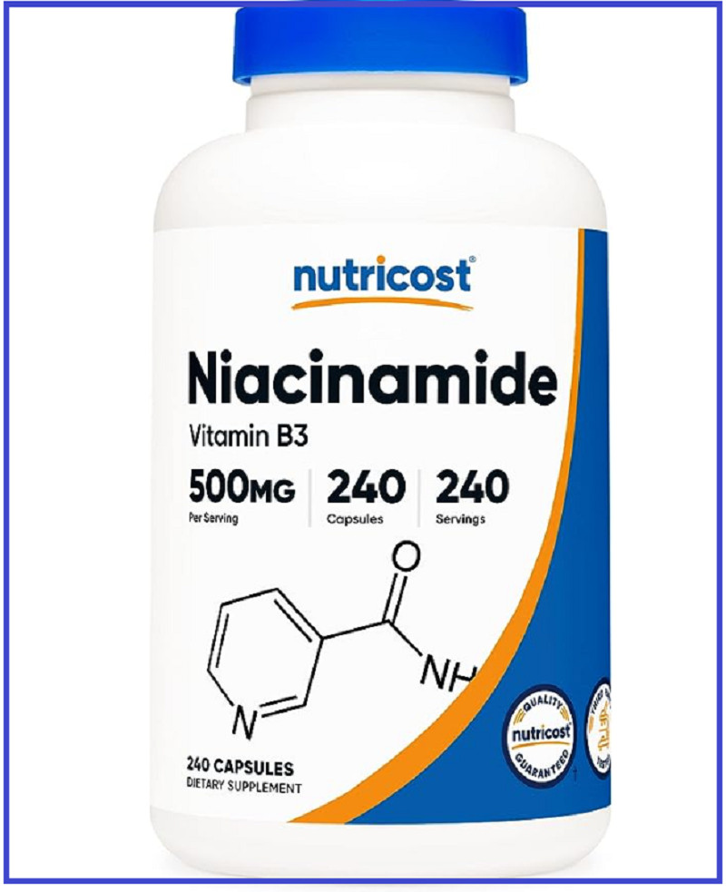 Nutricost Niacinamide (Vitamin B3) 500mg, 240 Capsules - Flush Free, Gluten Free Nutricost Niacinamide (Vitamin B3) 500mg, 240 Capsules - Flush Free, Gluten Free
