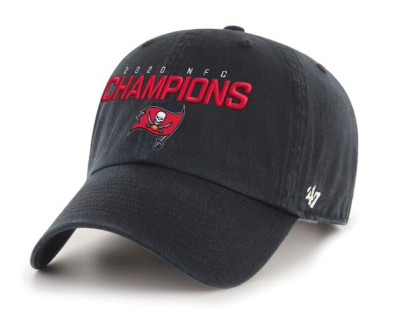 2021 Tampa Bay Buccaneers NFC Champions \'47 Relaxed Clean Up Adjustable Cap 2021 Tampa Bay Buccaneers NFC Champions \'47 Relaxed Clean Up Adjustable Cap