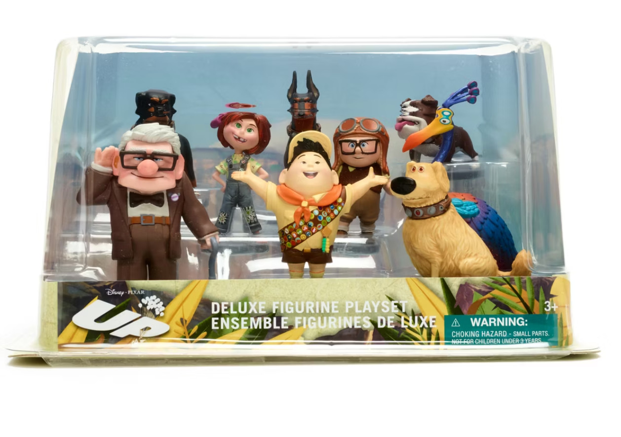 NEW Disney Store Up Deluxe Figurine Playset Carl Dug Kevin Ellie Russell Alpha NEW Disney Store Up Deluxe Figurine Playset Carl Dug Kevin Ellie Russell Alpha