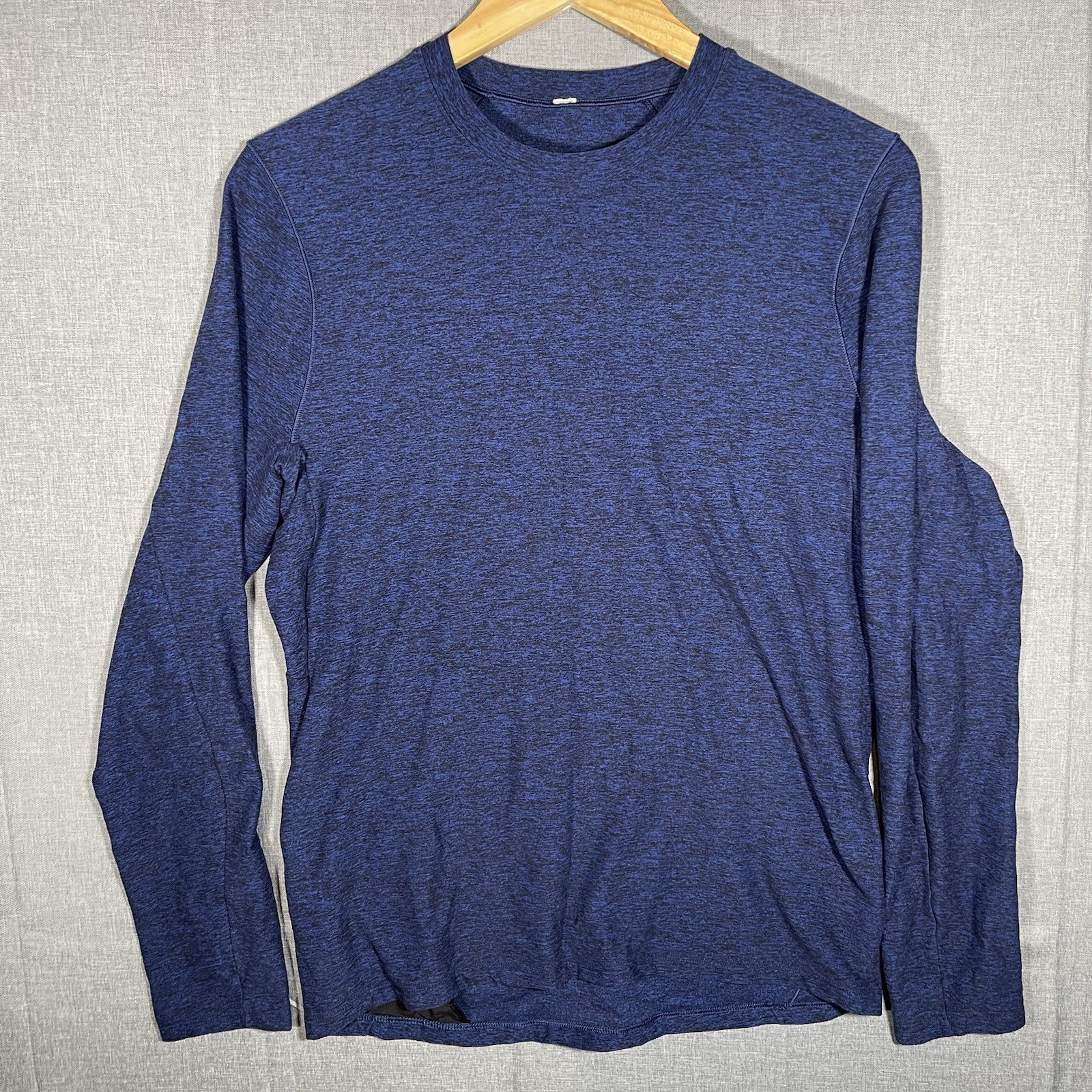 Lululemon Surge Warm Long Sleeve Pullover Mens S Heather Navy Stretch Pocket Lululemon Surge Warm Long Sleeve Pullover Mens S Heather Navy Stretch Pocket
