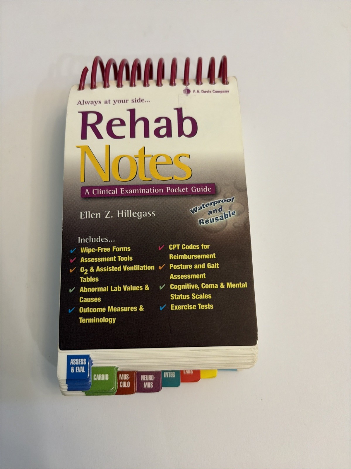 Rehab Notes by Ellen A. Hillegass Ellen Z. Hillegass Rehab Notes by Ellen A. Hillegass Ellen Z. Hillegass