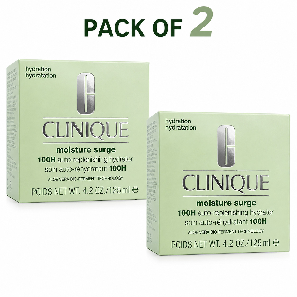 Clinique Moisture Surge 100H Auto-Replenishing Hydrator 4.2oz Pack of 2 New