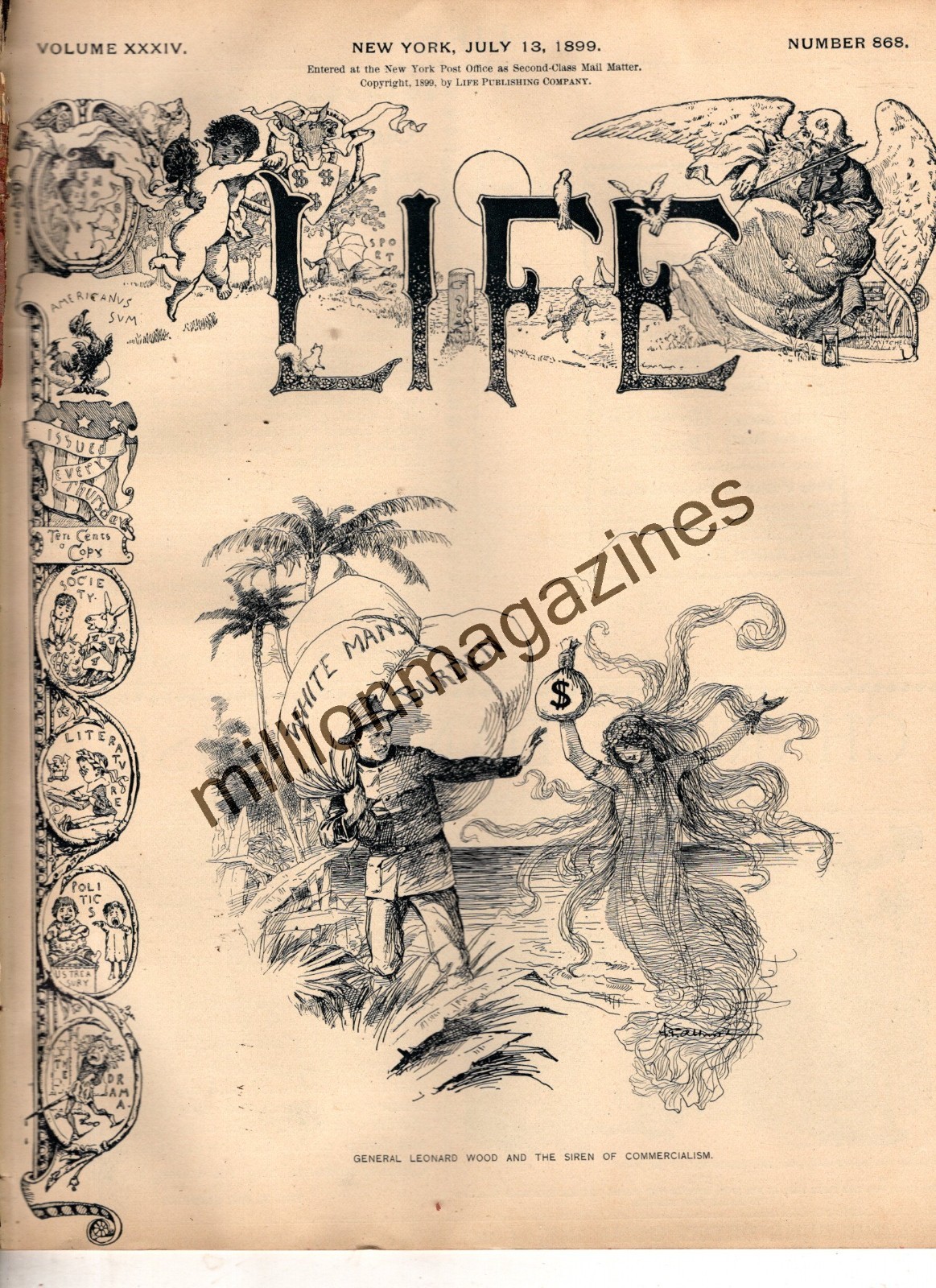 1899 Life July 13 - The cost of the Philippines is the White Man\'s Burden